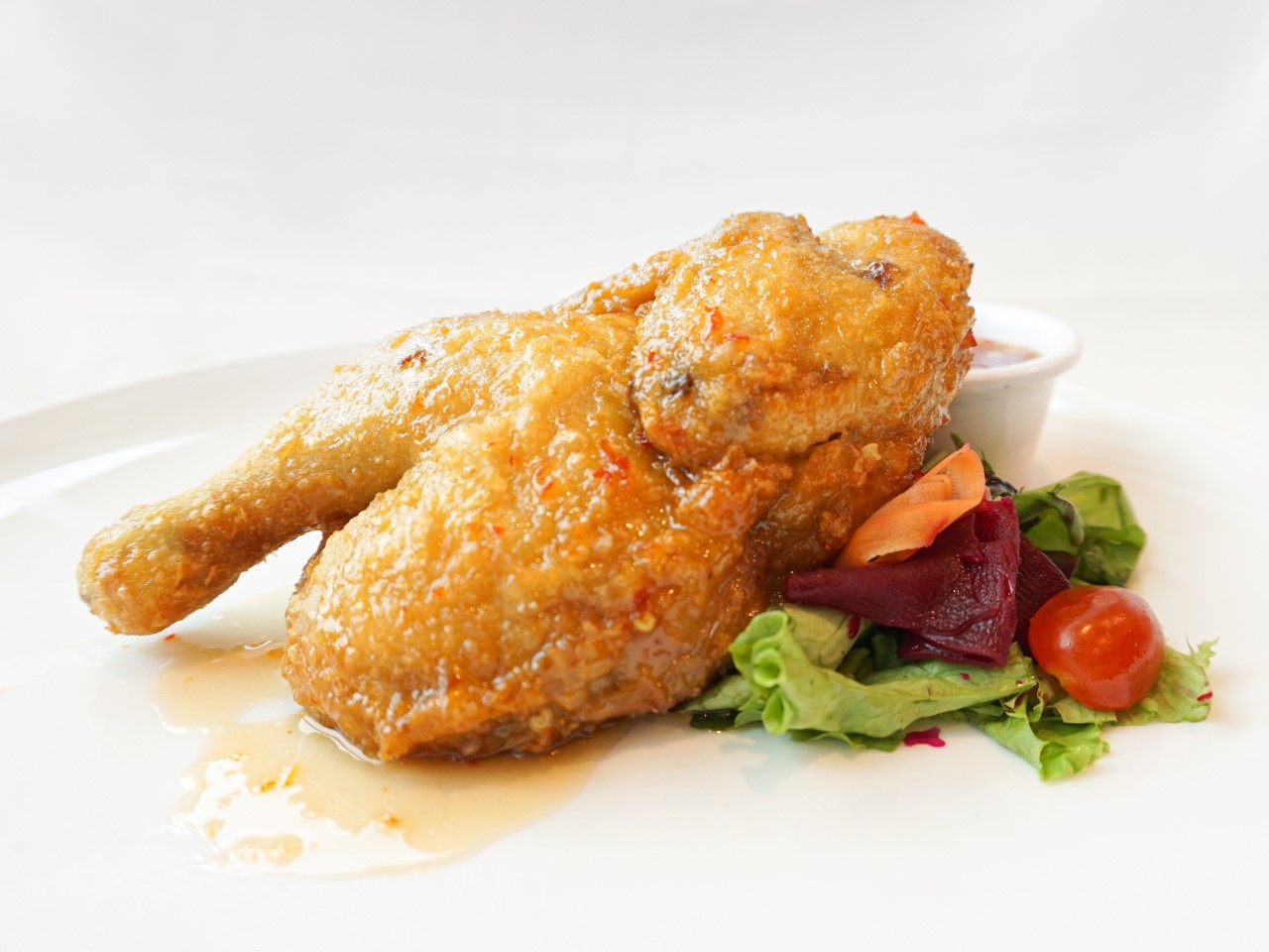 Golden Crispy Half Spatchcock Chicken